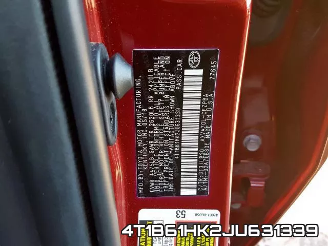 4T1B61HK2JU631339 фото 2