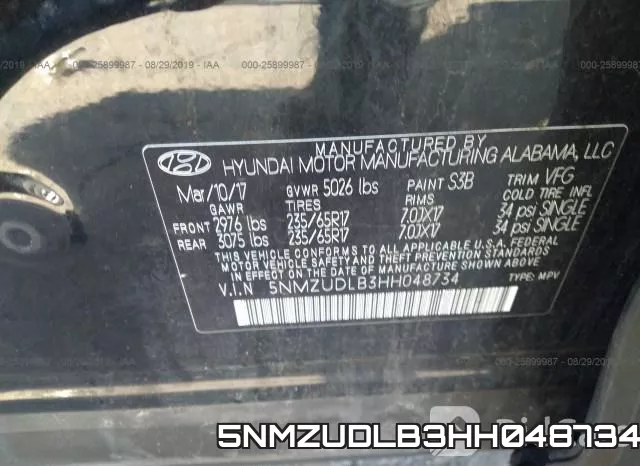 5NMZUDLB3HH048734 фото 7
