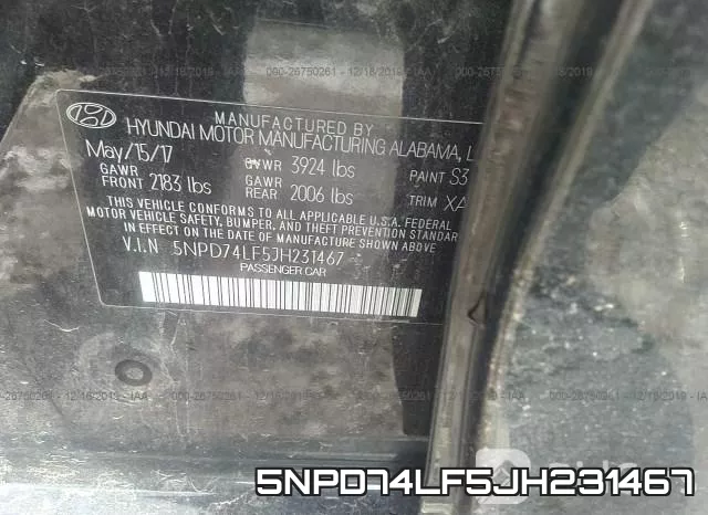 5NPD74LF5JH231467 фото 5