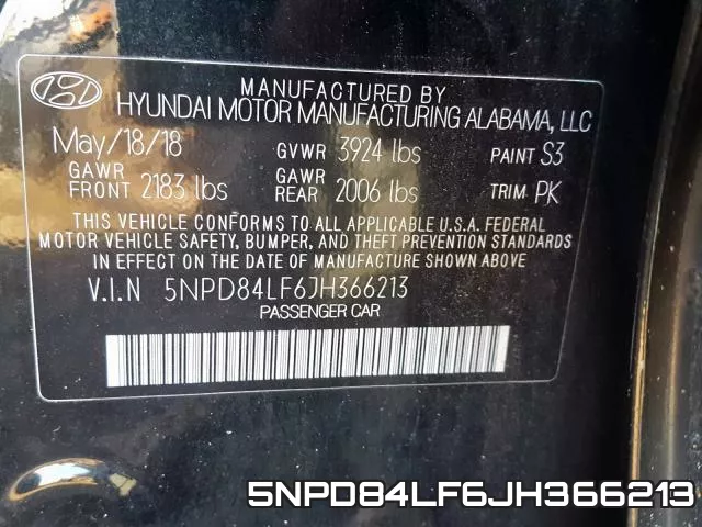 5NPD84LF6JH366213 фото 2