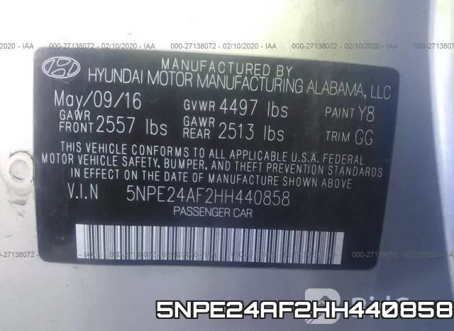 5NPE24AF2HH440858 фото 7