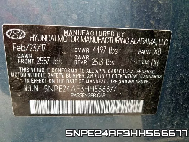 5NPE24AF3HH566677 фото 2