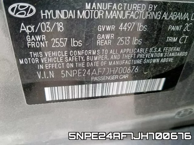 5NPE24AF7JH700676 фото 2