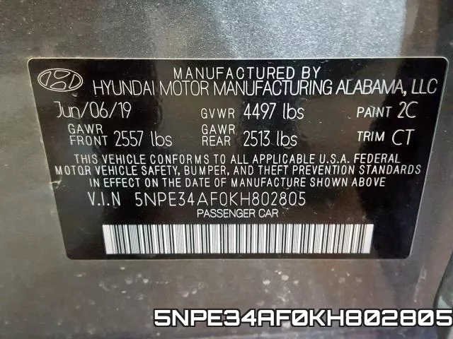 5NPE34AF0KH802805 фото 2