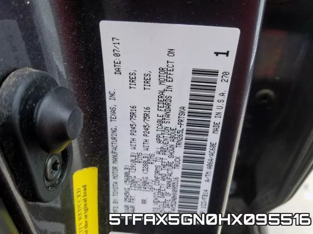 5TFAX5GN0HX095516 фото 2