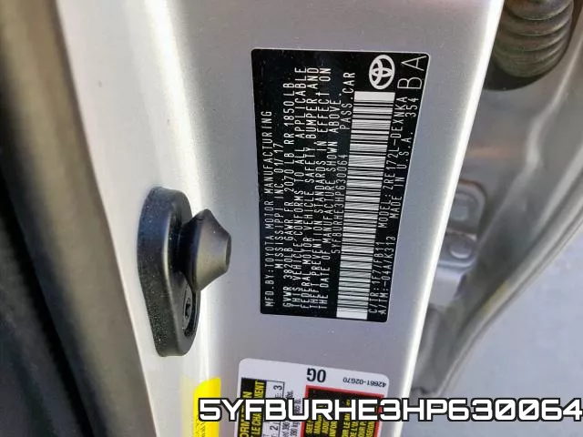 5YFBURHE3HP630064 фото 2