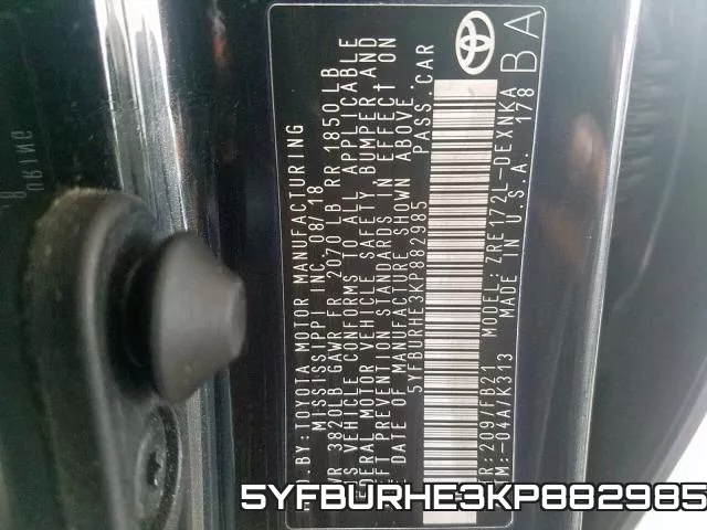 5YFBURHE3KP882985 фото 2