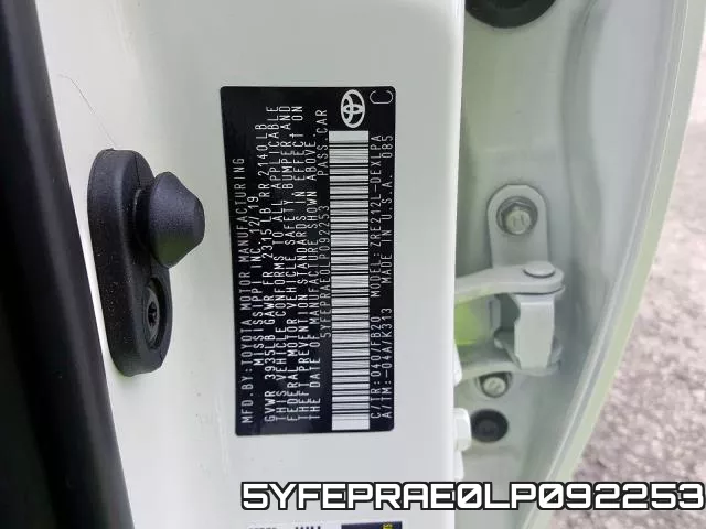 5YFEPRAE0LP092253 фото 2