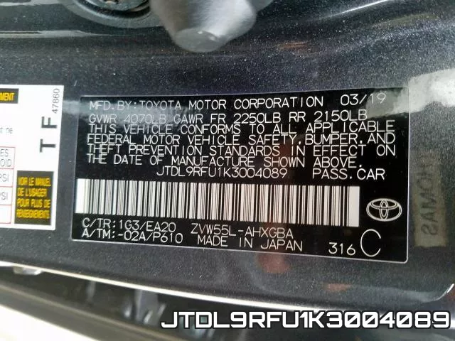 JTDL9RFU1K3004089 фото 2