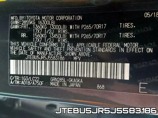 JTEBU5JR5J5583186 фото 2