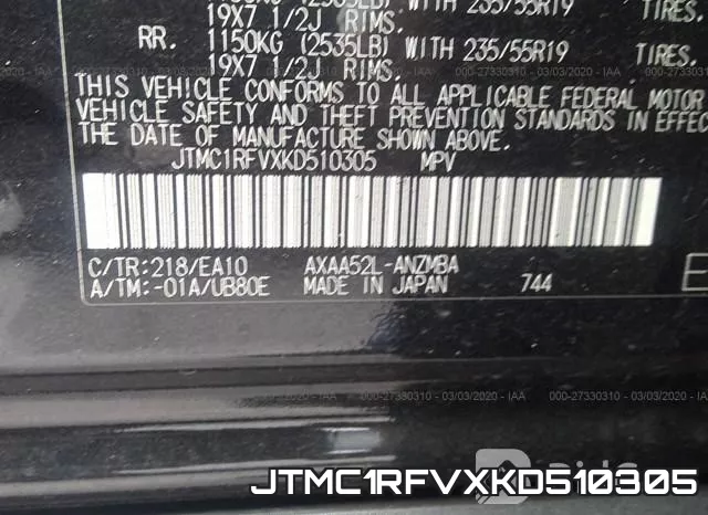 JTMC1RFVXKD510305 фото 7