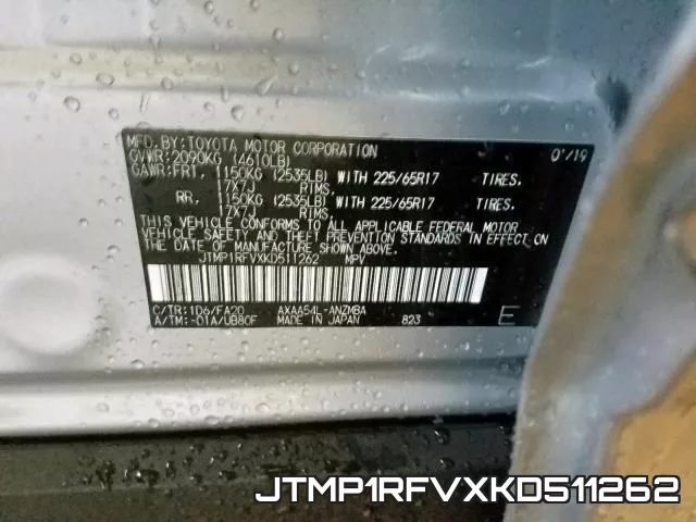 JTMP1RFVXKD511262 фото 2
