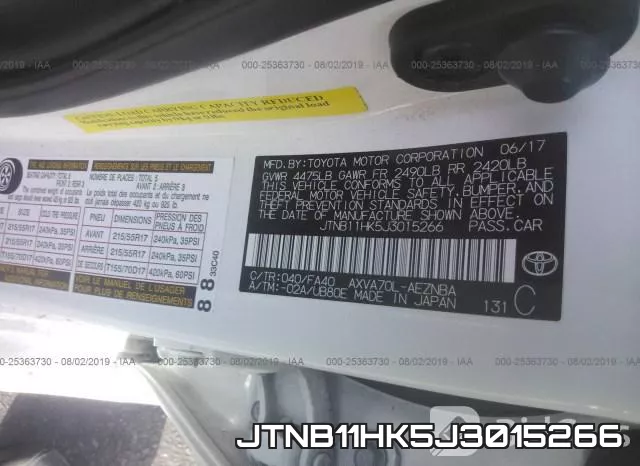 JTNB11HK5J3015266 фото 7