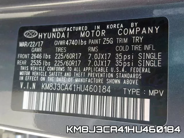 KM8J3CA41HU460184 фото 2
