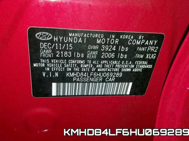 KMHD84LF6HU069289 фото 2