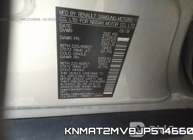 KNMAT2MV8JP574660 фото 7