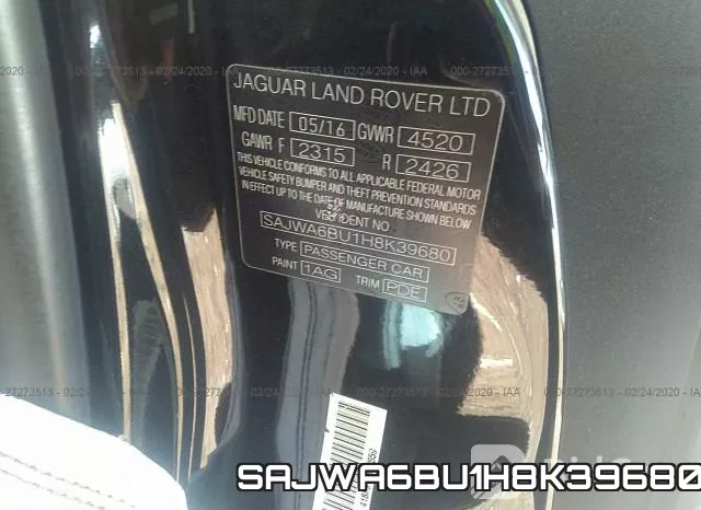 SAJWA6BU1H8K39680 фото 6
