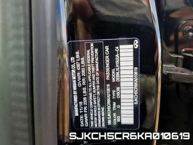 SJKCH5CR6KA010619 фото 2