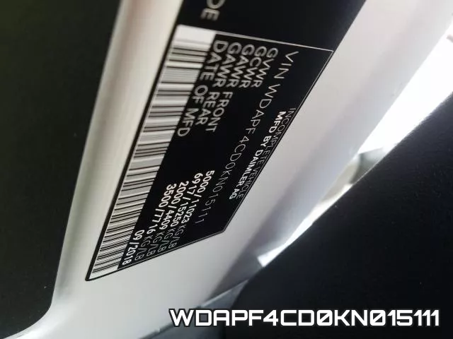 WDAPF4CD0KN015111 фото 2