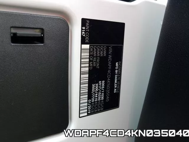 WDAPF4CD4KN035040 фото 2