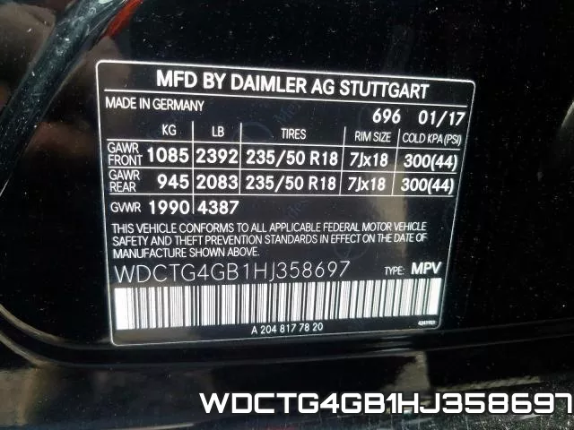 WDCTG4GB1HJ358697 фото 2