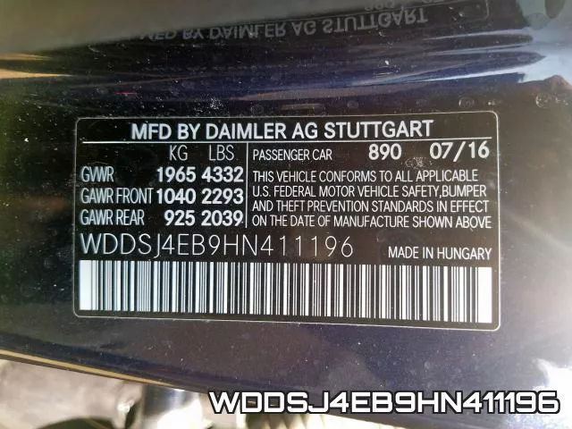 WDDSJ4EB9HN411196 фото 2