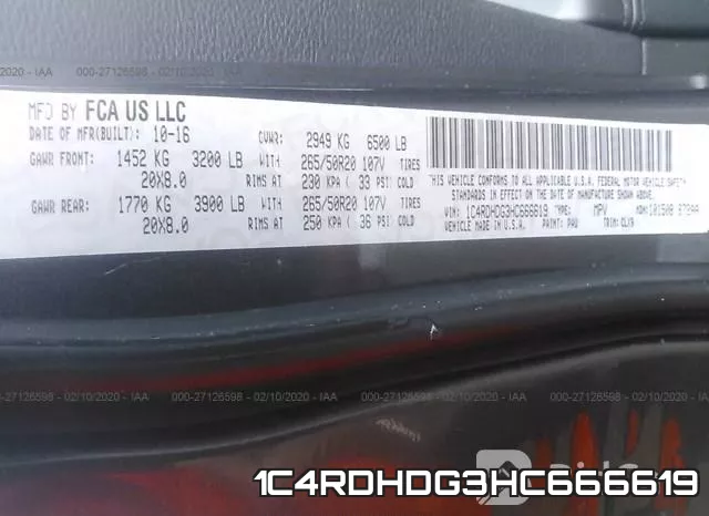 1C4RDHDG3HC666619 фото 4