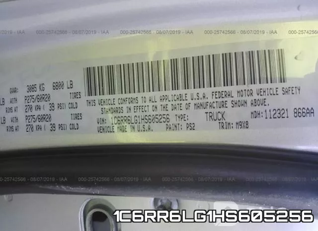 1C6RR6LG1HS605256 фото 7