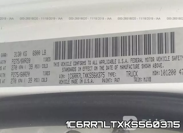 1C6RR7LTXKS560375 фото 8