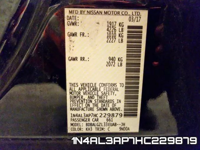 1N4AL3AP7HC229879 фото 2