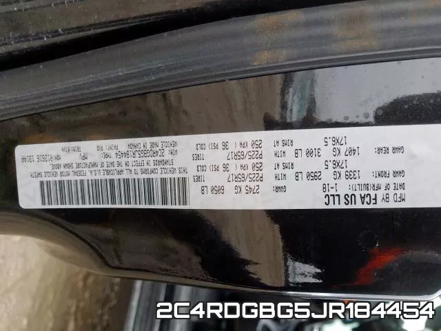 2C4RDGBG5JR184454 фото 2