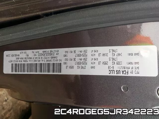 2C4RDGEG5JR342223 фото 2