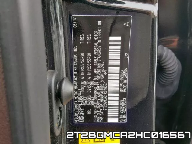 2T2BGMCA2HC016567 фото 2