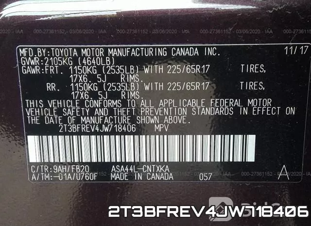 2T3BFREV4JW718406 фото 7