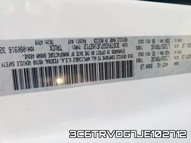 3C6TRVDG7JE102712 фото 2