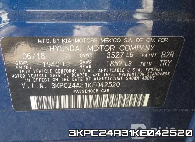 3KPC24A31KE042520 фото 5