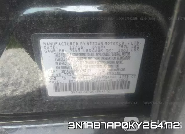 3N1AB7AP0KY264172 фото 10