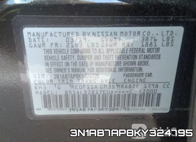 3N1AB7AP8KY324795 фото 5