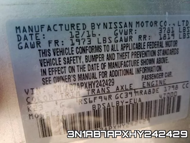3N1AB7APXHY242429 фото 2