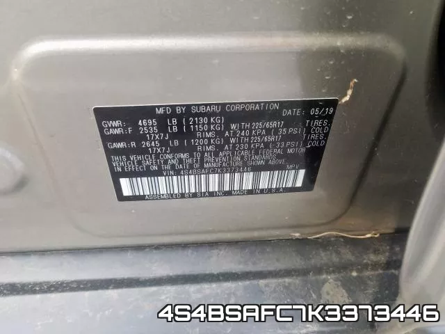 4S4BSAFC7K3373446 фото 2