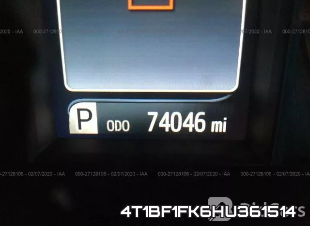 4T1BF1FK6HU361514 фото 7