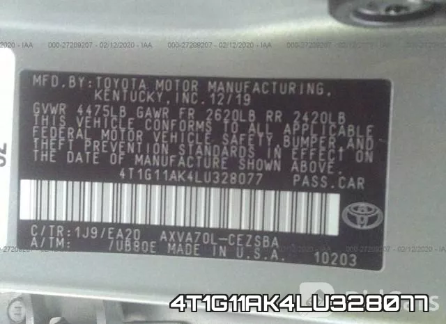 4T1G11AK4LU328077 фото 8