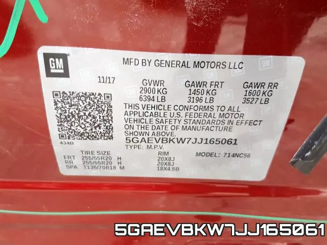 5GAEVBKW7JJ165061 фото 2