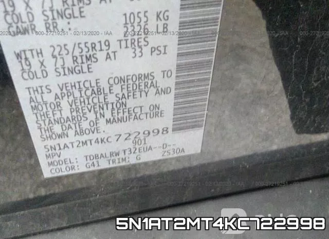 5N1AT2MT4KC722998 фото 5