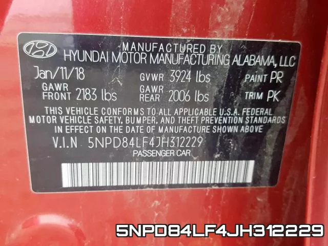 5NPD84LF4JH312229 фото 2