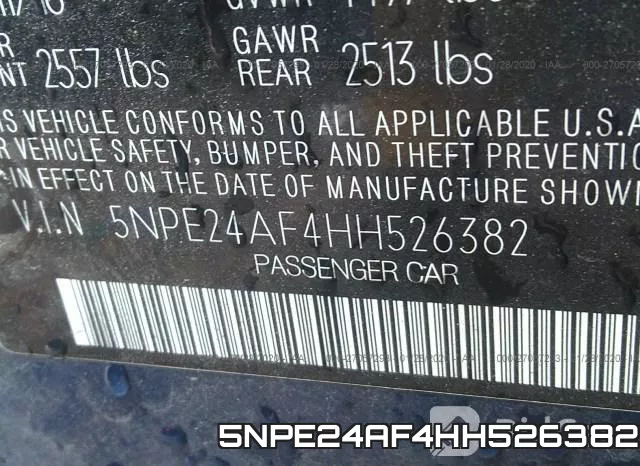 5NPE24AF4HH526382 фото 6