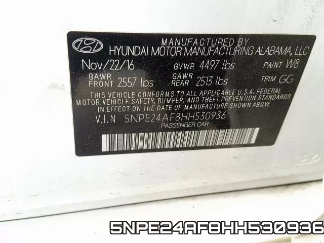 5NPE24AF8HH530936 фото 2