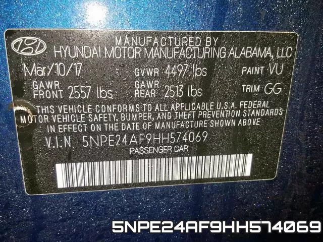 5NPE24AF9HH574069 фото 2