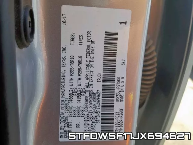 5TFDW5F17JX694627 фото 2