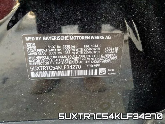 5UXTR7C54KLF34270 фото 2